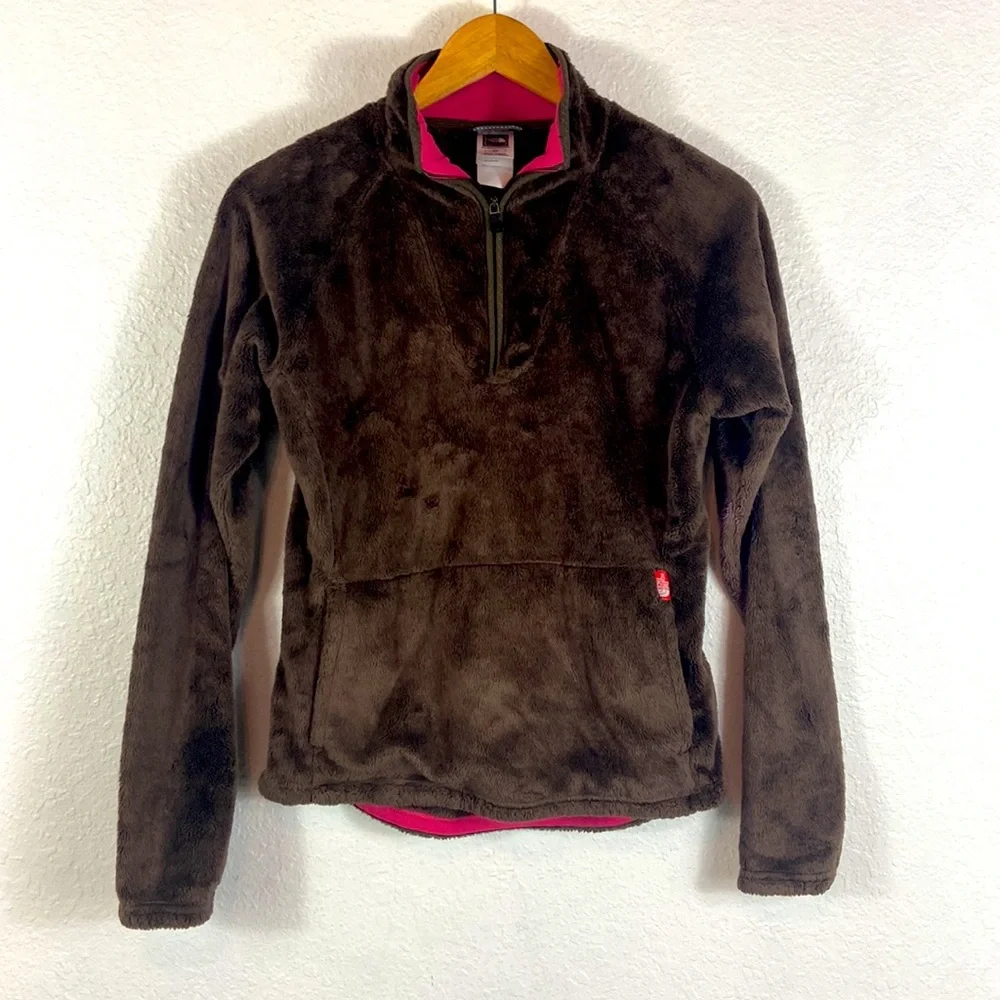 The North Face Chocolate Brown Teddy Quarter Zip - Picture 7 of 10
